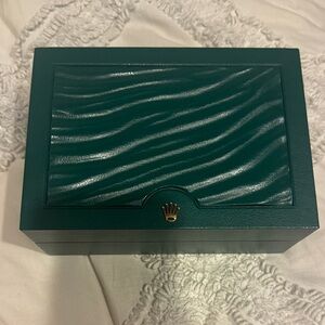 Rolex Teal Box with Gold Logo